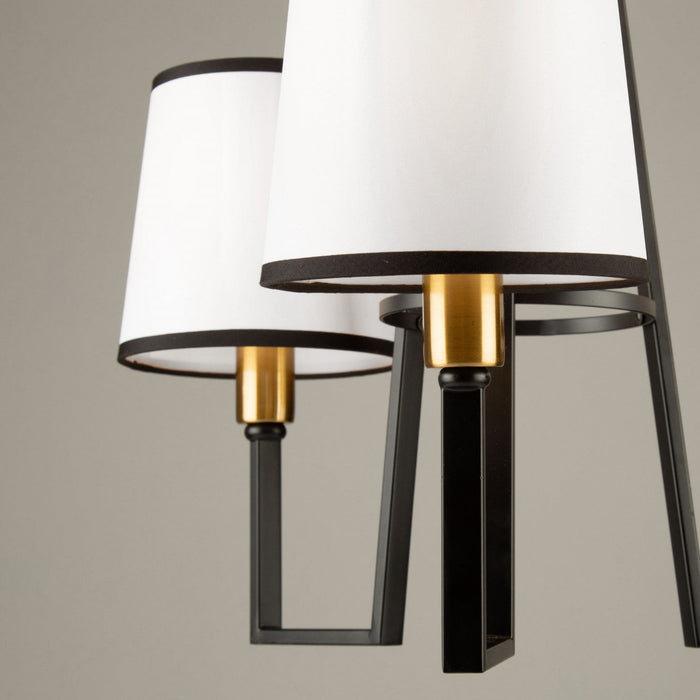 Coco 3-Light Black and Gold Chandelier 