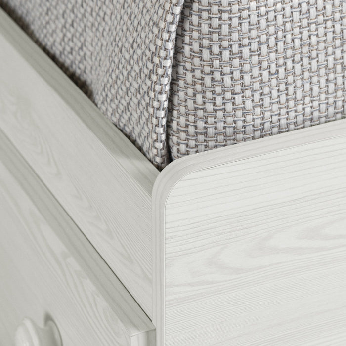 Summer Breeze Twin Mates Bed with 3 Drawers - White Pine