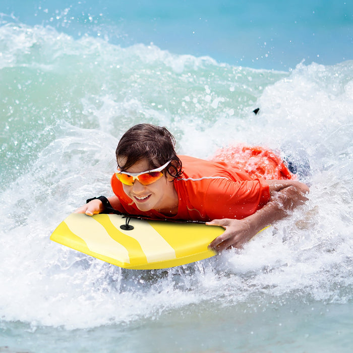 Goplus Body Board 33'' Super Lightweight Surfing Board W/ Leash Xpe Deck Eps Core