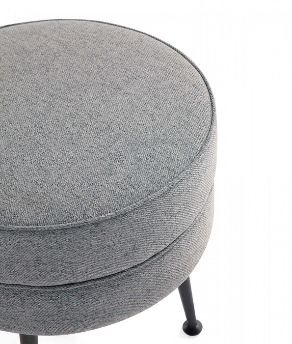 Bailey Mid-Century Modern Upholstered Accent Ottoman in Gray 