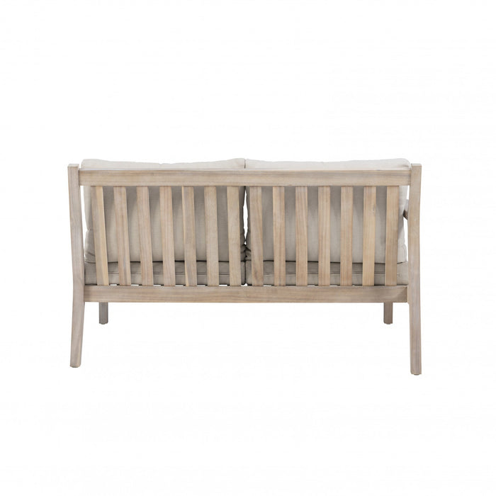 Teagon Natural Beige Outdoor Patio Loveseat - Set of 2