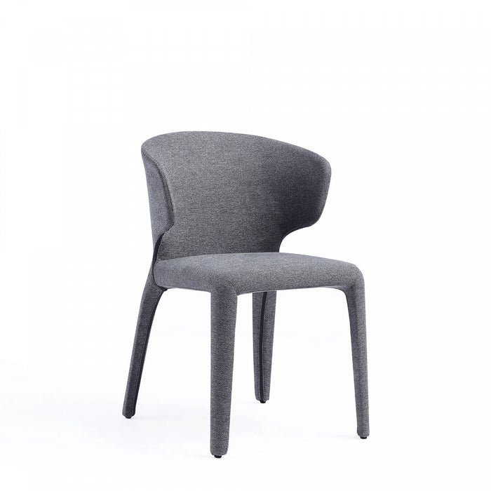 Conrad Mid-Century Modern Upholstered Dining Chair in Gray - Set of 4 