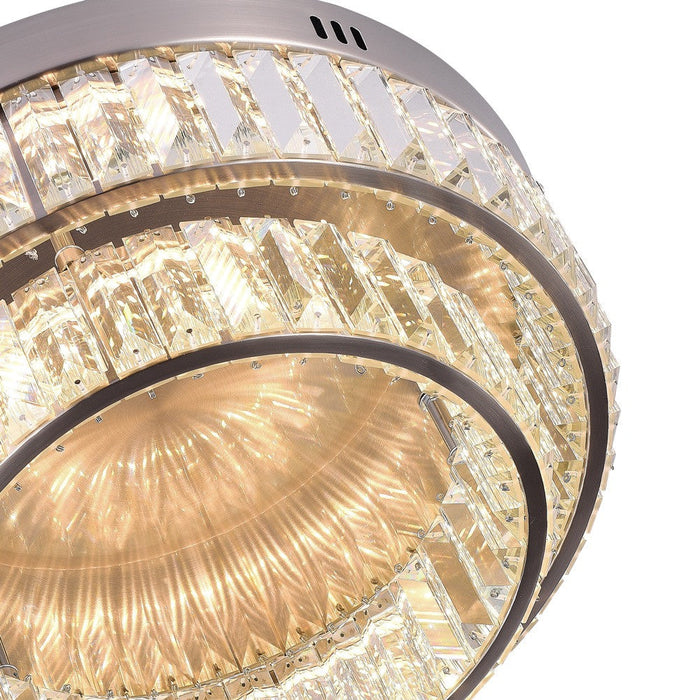 Stella Two-Tier LED Satin Nickel Flush Mount