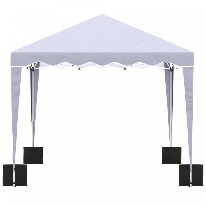 Outsunny 10' X 10' Pop Up Canopy Tent, Instant Shelter With Adjustable Height, Garden Outdoor Party 