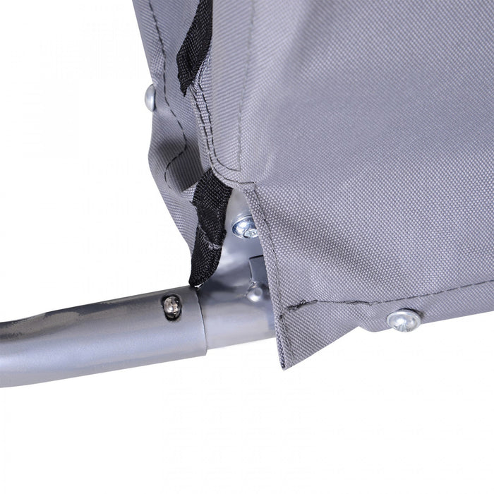 Aosom Bicycle Cargo Trailer Cart Carrier Garden Use W/ Quick Release, Cover, Grey