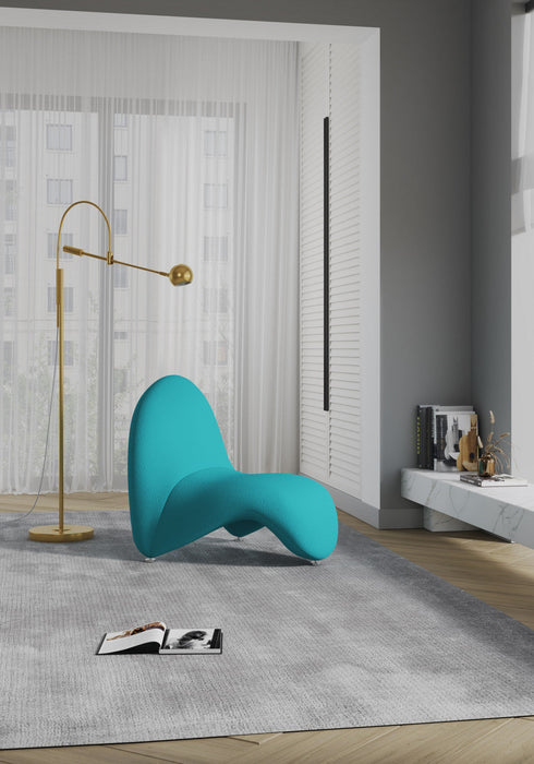 MoMa Modern 1-Piece Accent Chair in Purple, Teal and Yellow 