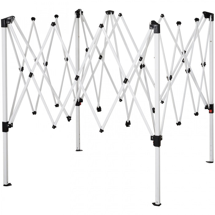 Outsunny 8' X 8' Pop Up Canopy With Inclined Legs, Outdoor Folding Tent, Portable Garden Party Gazeb