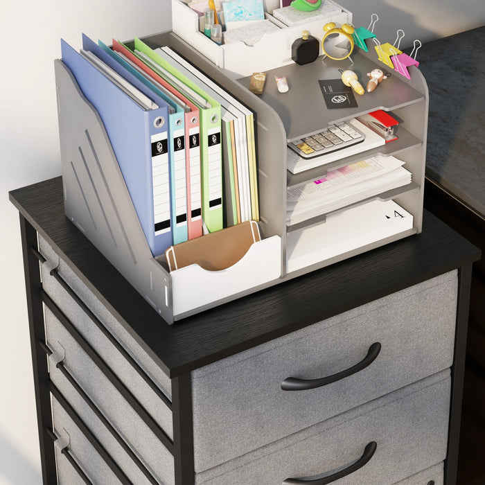 Vinsetto Mobile File Cabinet With Drawers, Hanging Bars For Letter
