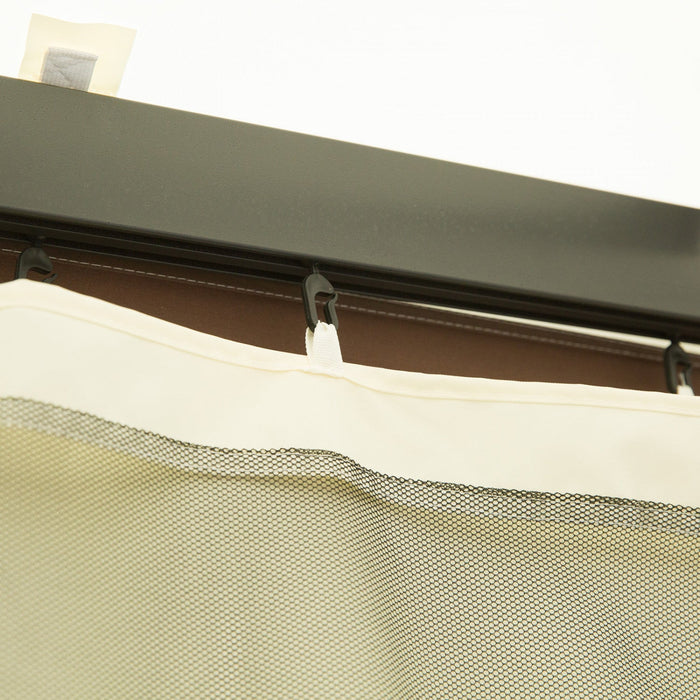 Outsunny Replacement Mosquito Netting For Gazebo 10' X 13' Black Screen Walls For Canopy With Zipper