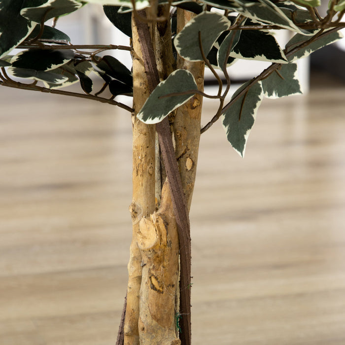 HOMCOM 4.3FT Artificial Ficus Tree for Indoor Decoration