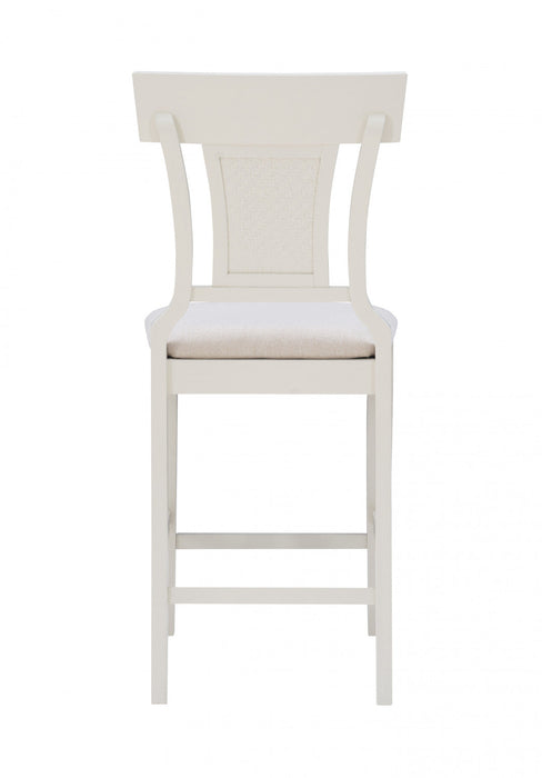 Rylan Fabric Counter-Height Stool - White