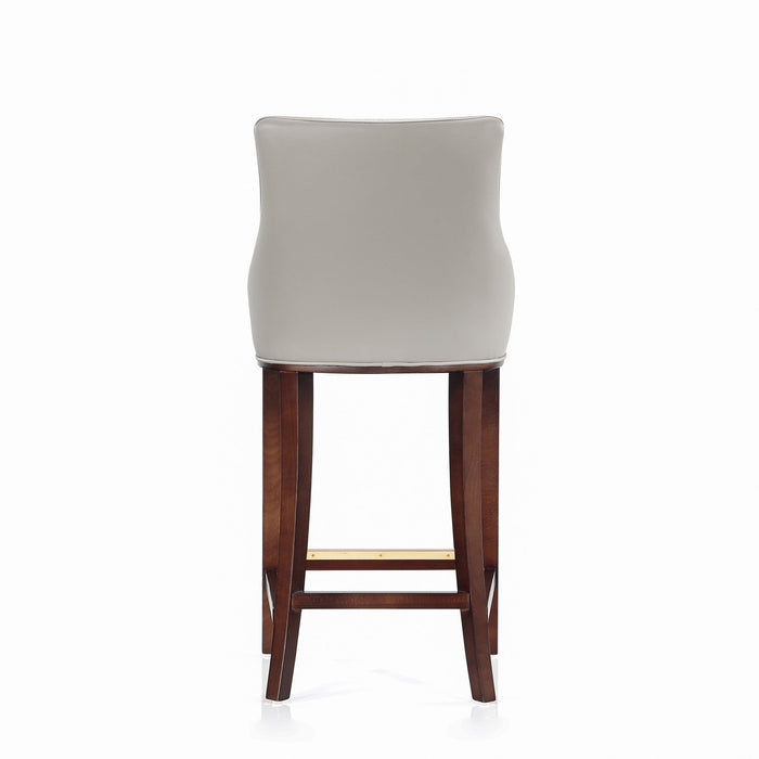 Shubert Modern Wood Upholstered Barstool in Light Gray - Set of 2 