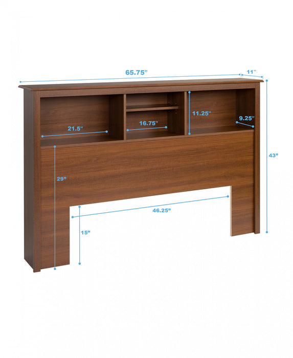 Full/Queen Bookcase Headboard - Cherry