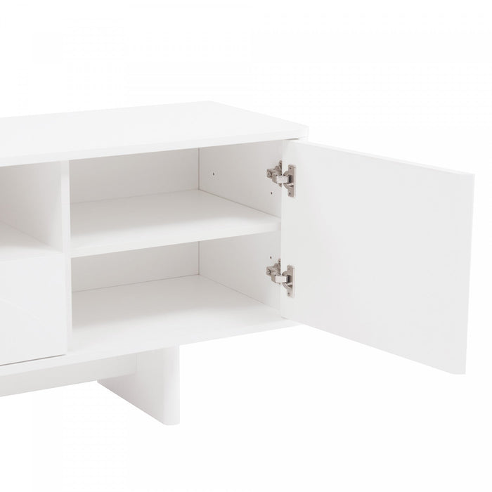 Ella Modern 59\" TV Stand in White 