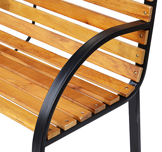 Outsunny 48"l Garden Bench Outdoor Patio 2-person Wooden Seat Chair