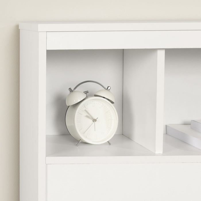 Spark Bookcase Headboard With Storage - Pure White 