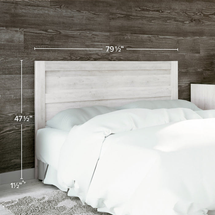 Prepac Rustic Ridge Farmhouse King Headboard - Washed White