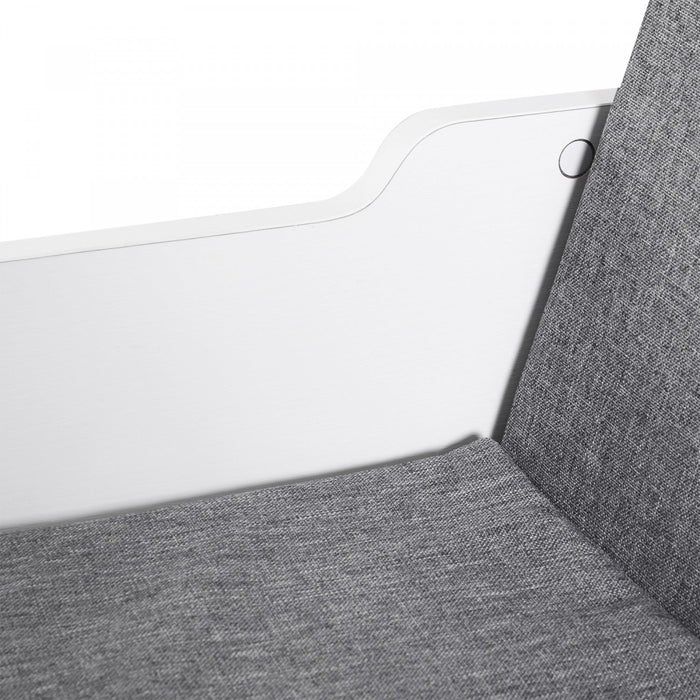 HOMCOM 6-Cubby Bookcase Bookshelf with Cushion Reading Nook, Grey