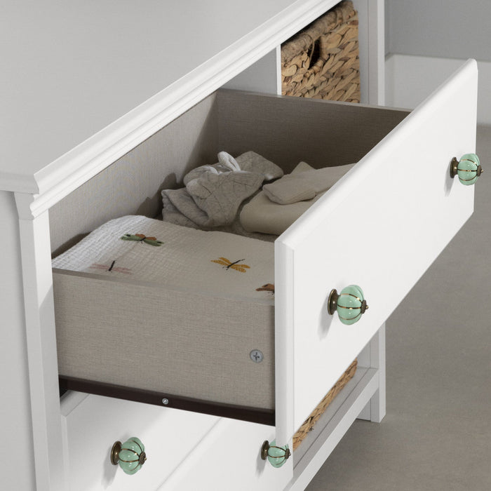 Balka 3-drawer Dresser With Baskets - Pure White 