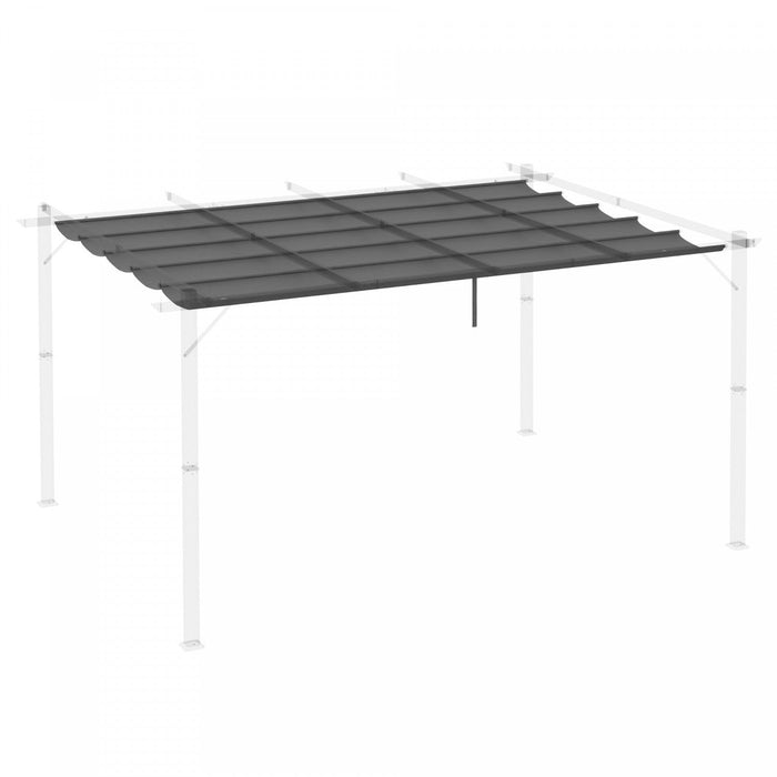 Outsunny Retractable Replacement Pergola Canopy For 10' X 13' Pergola, Pergola Cover Replacement, Da