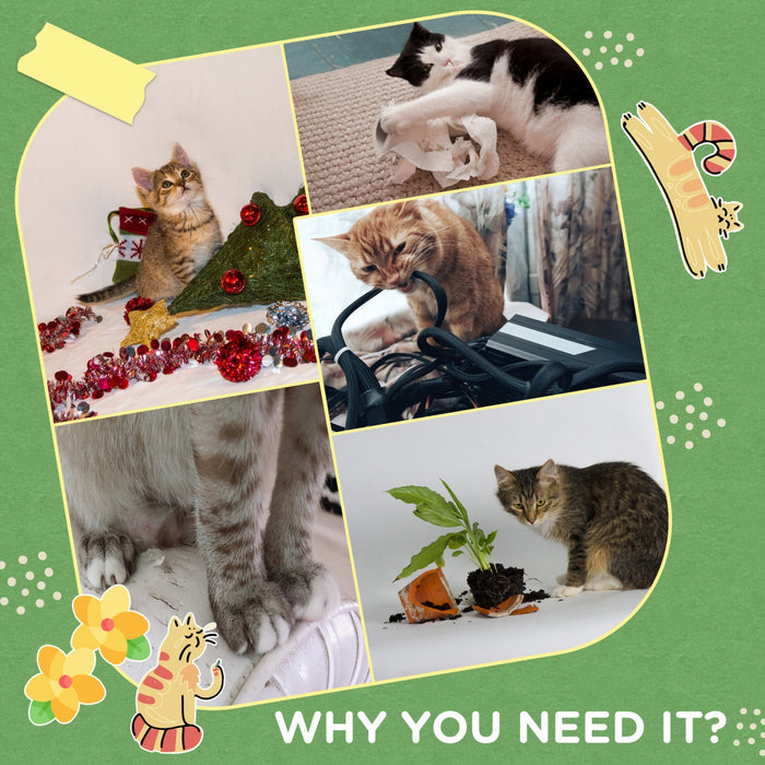 Pawhut 18\" Plush Cat Tree With Two Flower Platforms, Multi-activity Centre Cat Tower With Jute Scrat