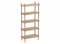 52” Open Bookcase With 5 Shelves - Natural 