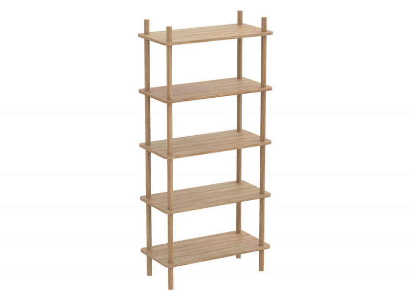 52” Open Bookcase With 5 Shelves - Natural 