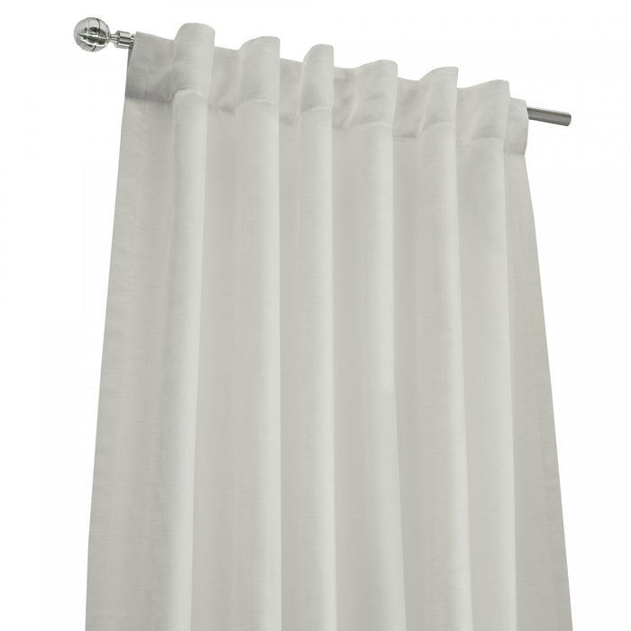 Habitat Sierra White Light Filtering Dual Header Curtain Panel - 52 x 95