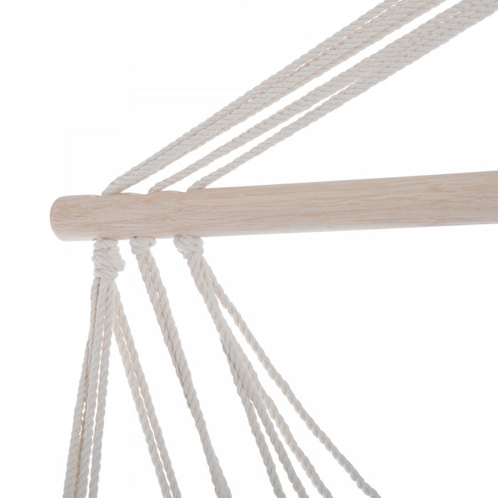 Outsunny Patio Hammock Chair, Portable Hanging Cotton Rope Hammock Swing Chair Sleeping Bed Seat Wit