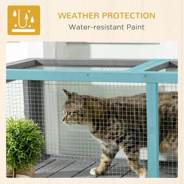 Pawhut 59\" Long Cat Tunnel, Cat Shelter L- Shape With Extendable Design, Cat Enclosure For Indoor/ou
