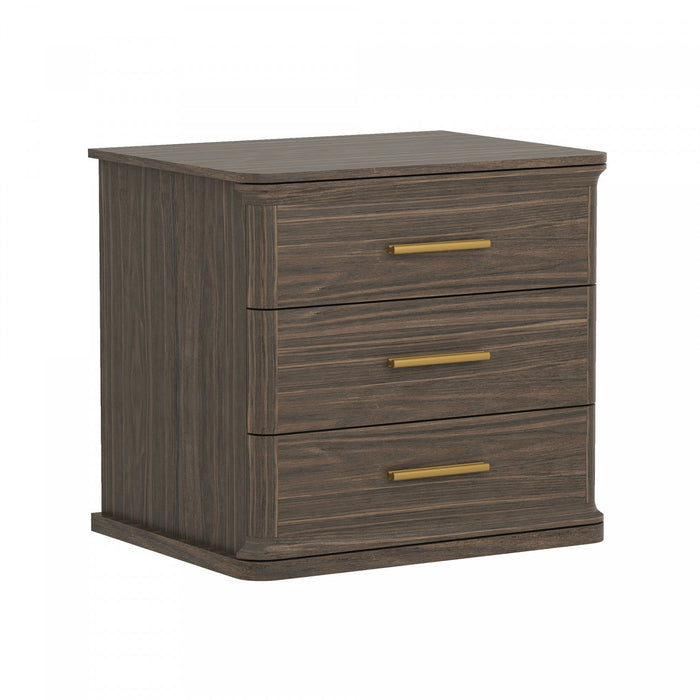 Clifford Traditional Nightstand in Walnut (3-Drawer) 