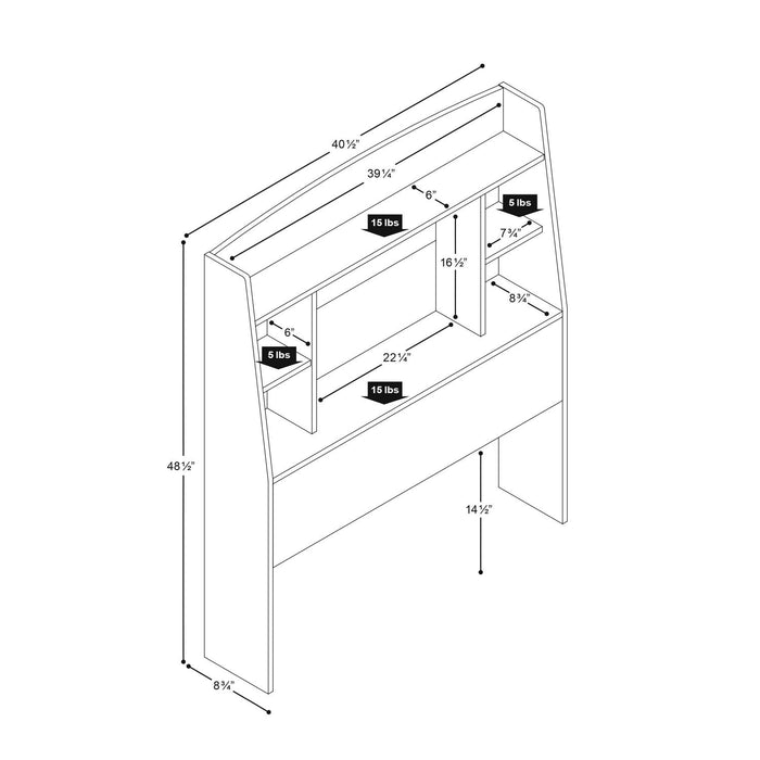 Astrid Twin Headboard - White