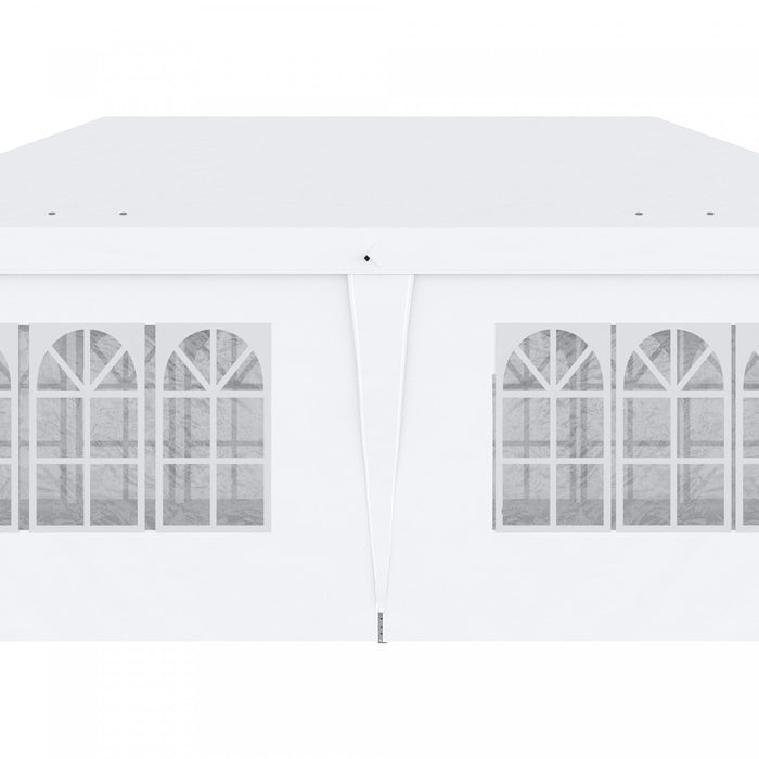 Outsunny 10' X 20' Pop Up Canopy With 6 Walls, Outdoor Easy Up Canopy Party Tent With Steel Frame, D