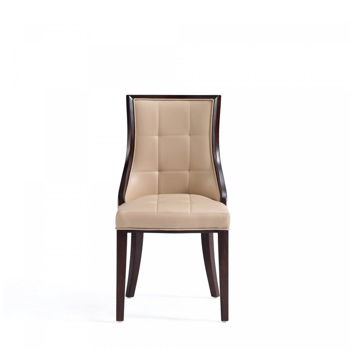 Fifth Avenue Traditional Wood Upholstered Dining Chair in Tan - Set of 4 