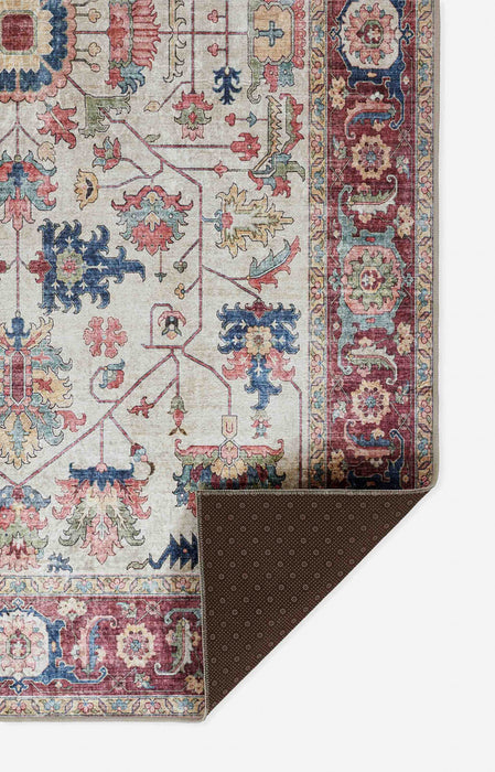 Daffy Traditional 2'3\" x 8'0\" Runner Rug in Ivory Indoor Area Rug 