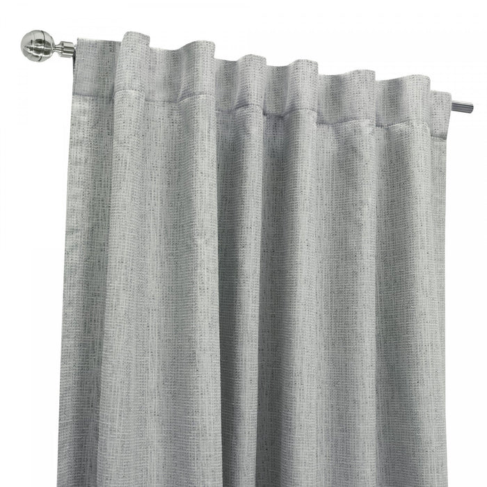 Thermaplus Denver Silver Blackout Dual Header Curtain Panel - 52 x 84