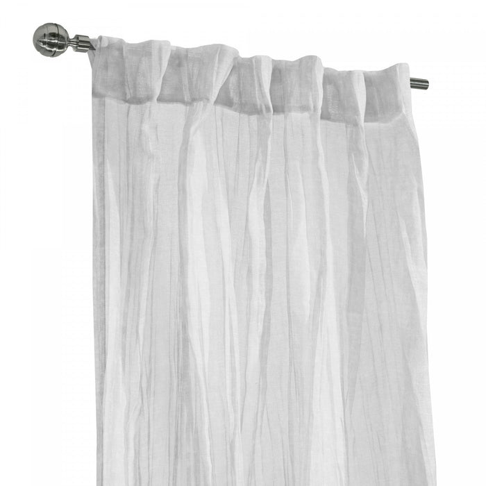 Habitat Paloma Apricot Sheer Dual Header Curtain Panel - 52 x 84