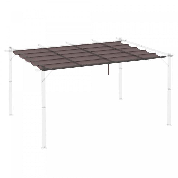 Outsunny Retractable Replacement Pergola Canopy For 10' X 13' Pergola, Pergola Cover Replacement, Co