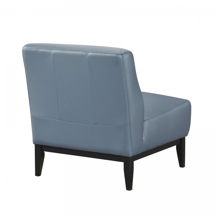 Murdock Accent Chair Blue Leather 
