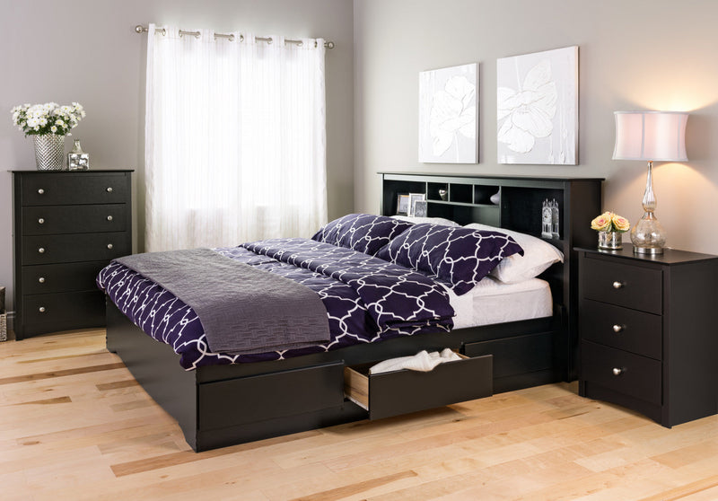 Sonoma 3-Drawer Tall Nightstand - Black