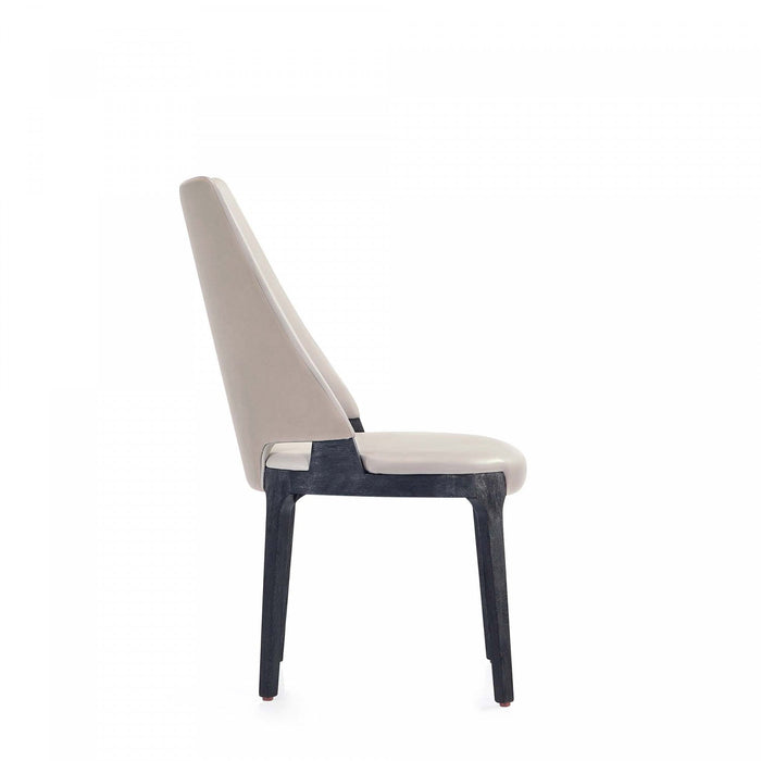 Kara Modern Wood Upholstered Dining Chair in Light Gray - Set of 4 