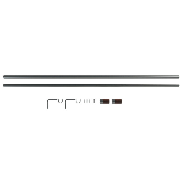 Umbra Blok Gun Metal Expandable 1\" Curtain Rod - 72\"-144\" 