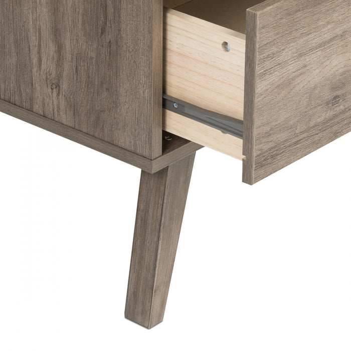 Milo 2-Drawer Tall Nightstand - Drifted Grey