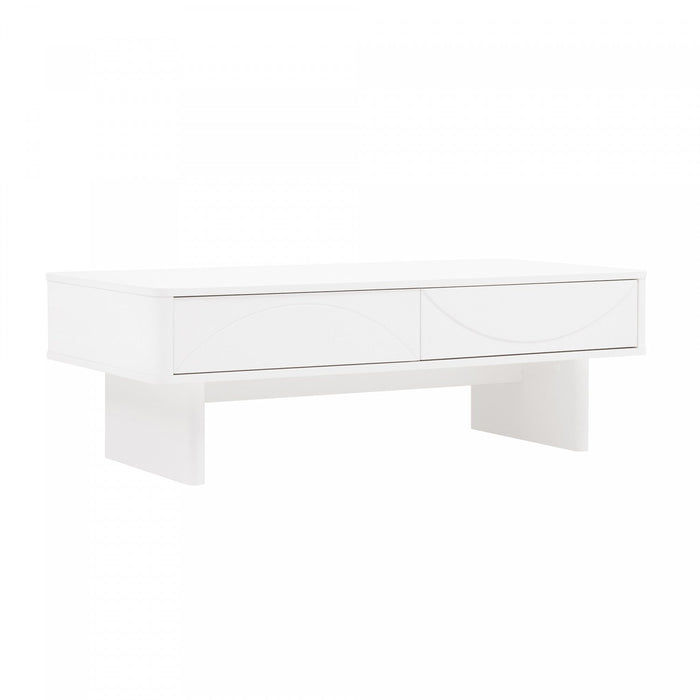 Ella Modern 47\" Coffee Table in White 