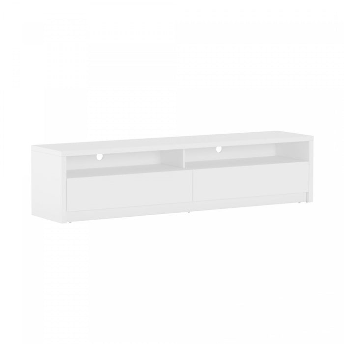 Duncan Contemporary Modern 70\" TV Stand in White 