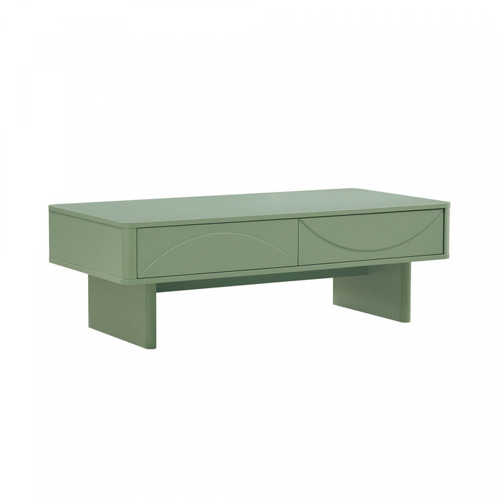 Ella Modern 47\" Coffee Table in Sage Green 
