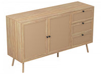 Storage Chest With 3 Drawers – Durable Brown Wood Look 