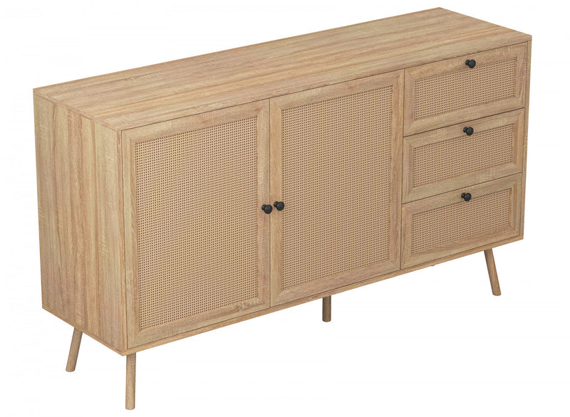 Storage Chest With 3 Drawers – Durable Brown Wood Look 