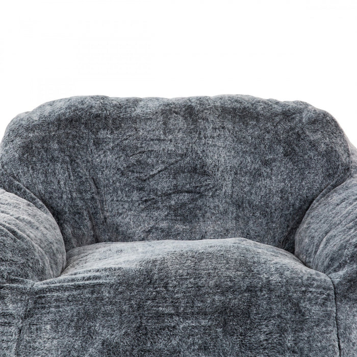 Sealy Tore Faux Fur High Density Foam Bean Bag Chair - Blue