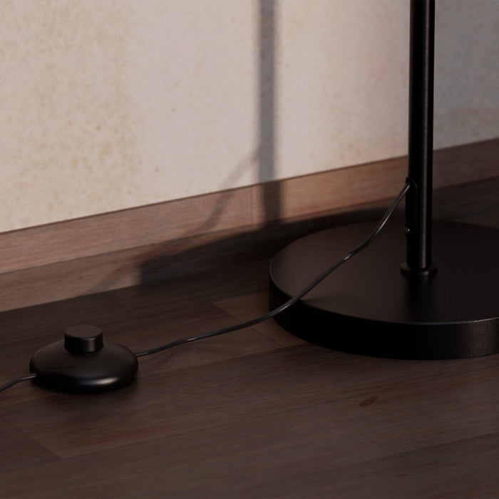 59\" Matte Black Spiral LED Floor Lamp 